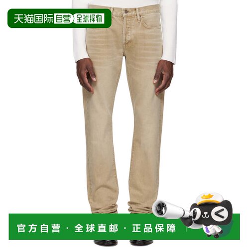 香港直邮Tom Ford 汤姆 福特 男士 驼色 Straight Fit 牛仔裤 DPH