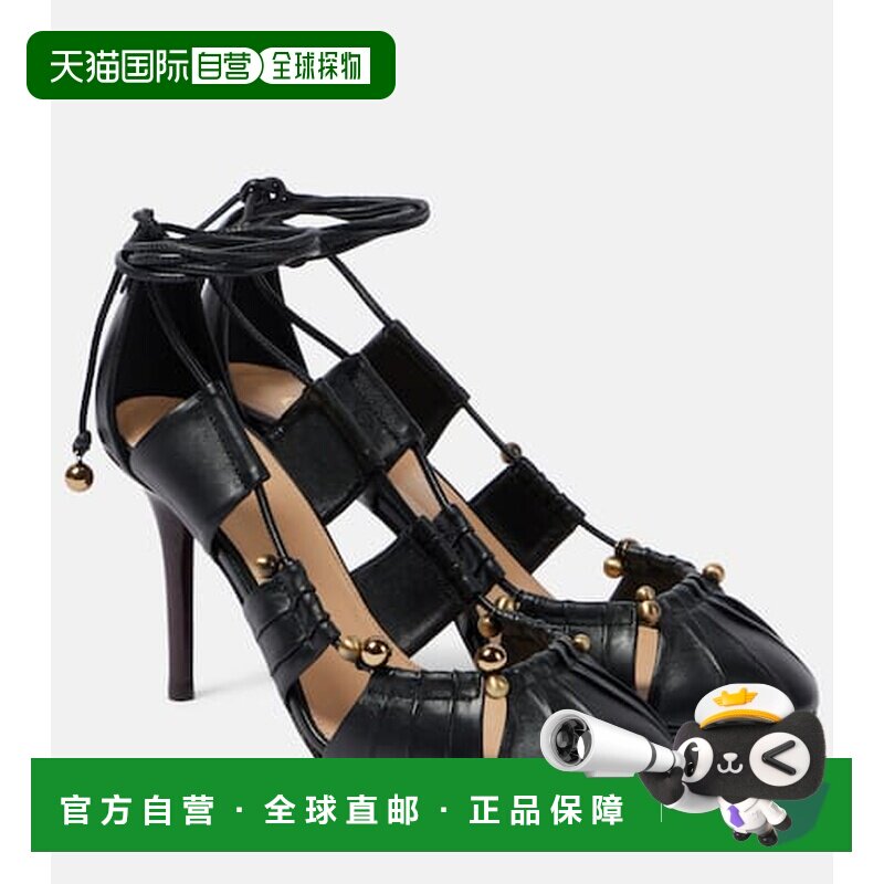 1h可退 香港直邮Chloe 蔻依 女士 Luna 皮质浅口鞋 black黑色 舒