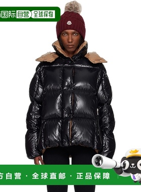 1h可退 香港直邮Moncler 盟可睐 女士 黑色 Parana Hooded Short