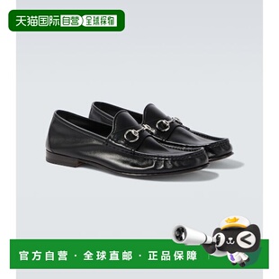 1h可退 香港直邮Gucci 古驰 男士 Lugano 马衔扣皮质乐福鞋