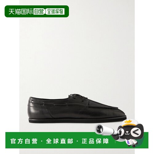 香港直邮1h可退 AURALEE 男士 皮质船鞋 A26SS03QDBLACK black黑