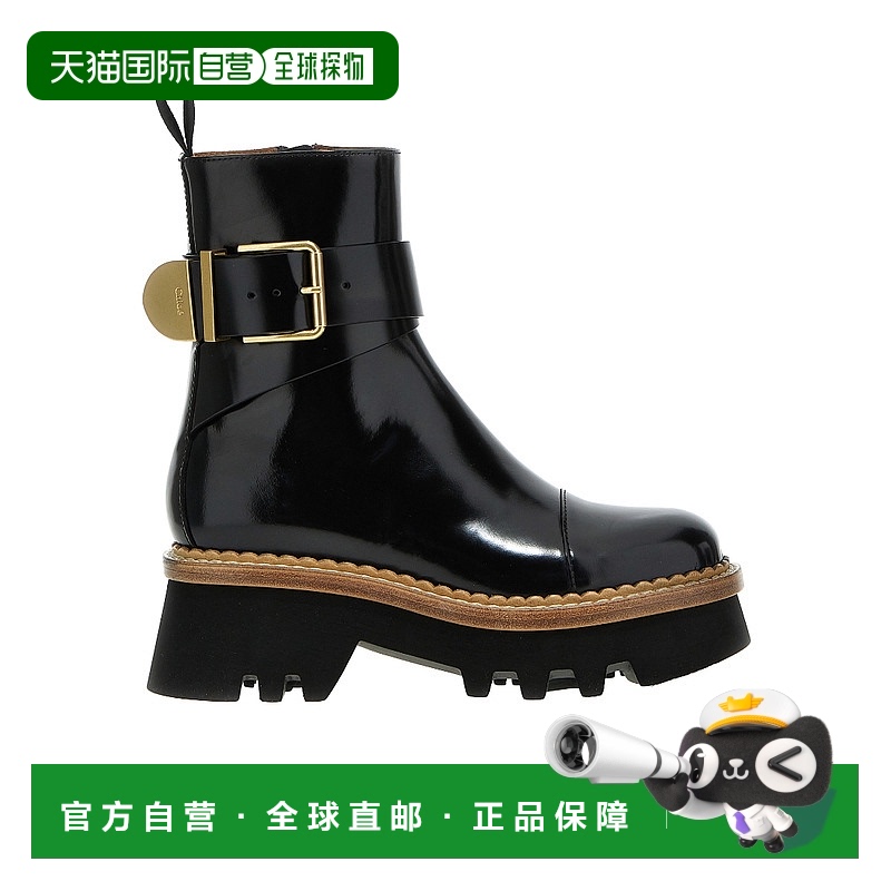 香港直邮Chloe 搭扣短筒靴 C23A893FG拉链正品时尚保暖轻便舒适