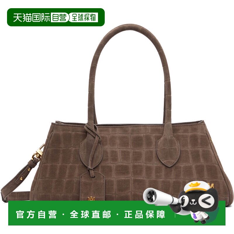1h可退 香港直邮AMIRI 女士 棕色 Suede Croc Honey 40 单肩包 AW