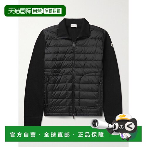 1h可退 香港直邮Moncler 盟可睐 男士 Shell Down 修身拼接羊毛混