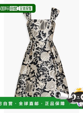 香港直邮CAROLINA HERRERA 女士 金属感提花连衣裙 C2411N504FJQB