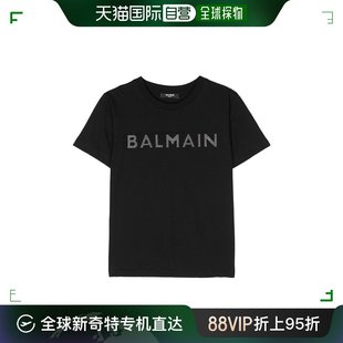 巴尔曼 晶饰logo短袖 女童 香港直邮Balmain T恤童装 BU8Q51Z0082