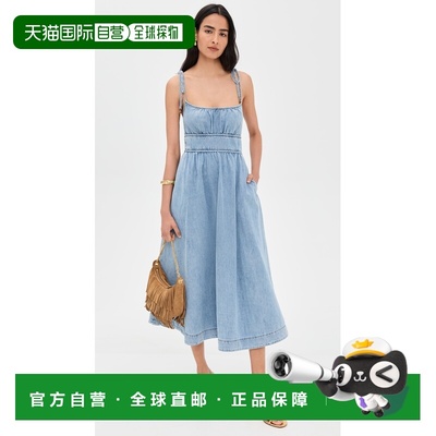 1h可退 香港直邮ZIMMERMANN 女士 Wanderlust Picnic 牛仔连衣裙