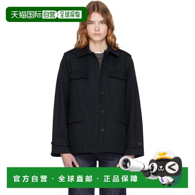 1h可退 香港直邮A.P.C. 女士 海军蓝 Belted 夹克 COHLCF32032