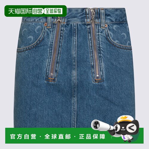 1h可退 香港直邮MARINE SERRE 女士半身裙 WSK135ACDEN0002BL05 S