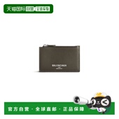 自营欧洲直邮Balenciaga巴黎世家 Credit男士 卡其色logo标识钱包