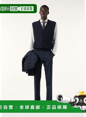 自营欧洲直邮Loro Piana 男士白色/蓝色真丝衬衫