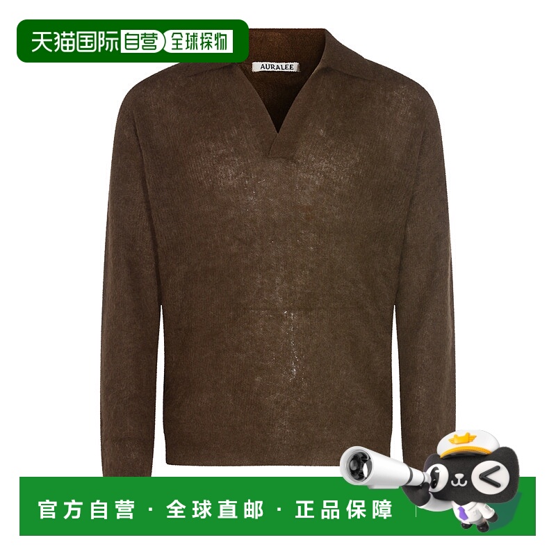 1h可退 香港直邮AURALEE 男士 棕色针织衫 A25AP02AKDARKBROWN