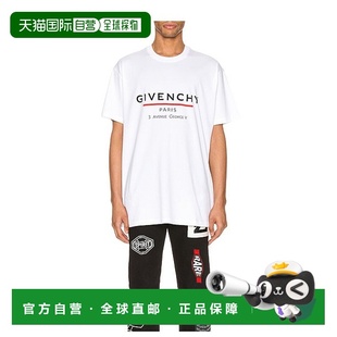 香港直邮Givenchy oversized徽标印花T恤 BM70U23002短袖男装