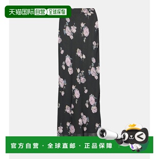 香港直邮GANNI 花朵长款 甘尼 crêpe 半身裙 女士 1h可退