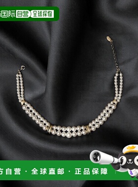 自营欧洲直邮Mango芒果 女士白色组合式玻璃颈链