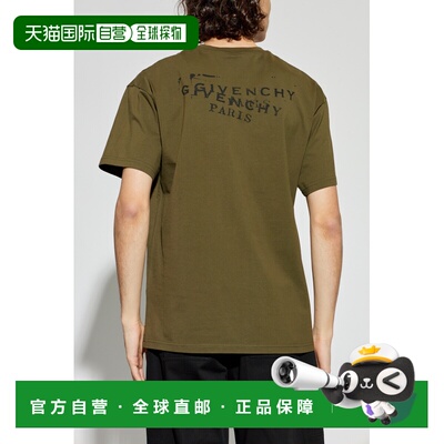 1h可退 香港直邮GIVENCHY 男士T恤 BM71NK3YSA305 SS2026 卡其色