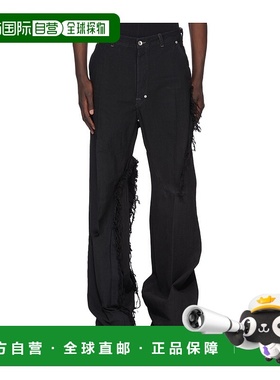 香港直邮Rick Owens 腰带环休闲裤直筒裤 RR02E1308BBCL
