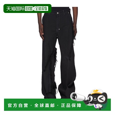 香港直邮Rick Owens 腰带环休闲裤直筒裤 RR02E1308BBCL