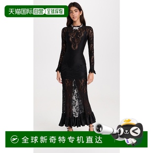 PACOO30517 1小时内可退 香港直邮Rabanne 女士 蕾丝长袍连衣裙