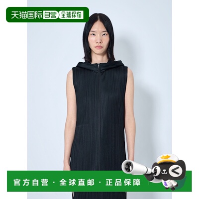香港直邮Pleats Please Issey Miyake 女士 褶裥拉链前开无袖连衣