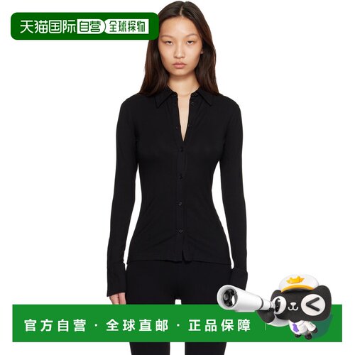 1h可退 香港直邮toteme 女士 黑色 Fitted Jersey 衬衫 263WRT075