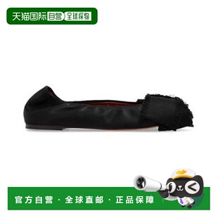 1h可退 香港直邮Lanvin 朗雯 女士 蝴蝶结芭蕾平底鞋 FWBAMB04SAT