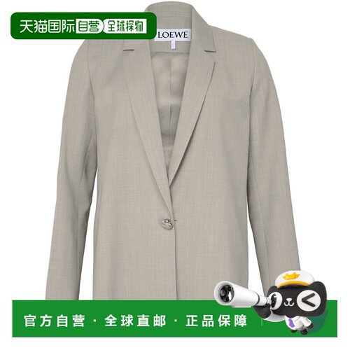 自营欧洲直邮LOEWE罗意威 女士浅米色羊毛西装夹克【付后1h可退】