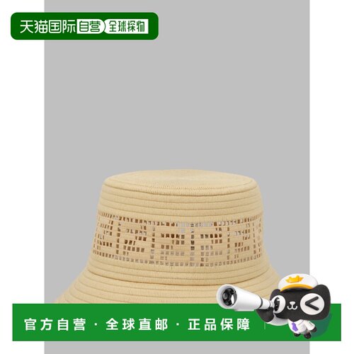 欧洲直邮FENDI 女士帽子 FXQ142B016F0RQ0 CO 花色 窄檐编织渔夫