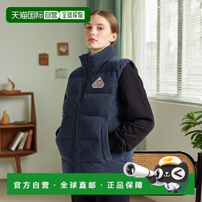 自营欧洲直邮Pyrenex John 无袖羽绒服 海军蓝灯芯绒