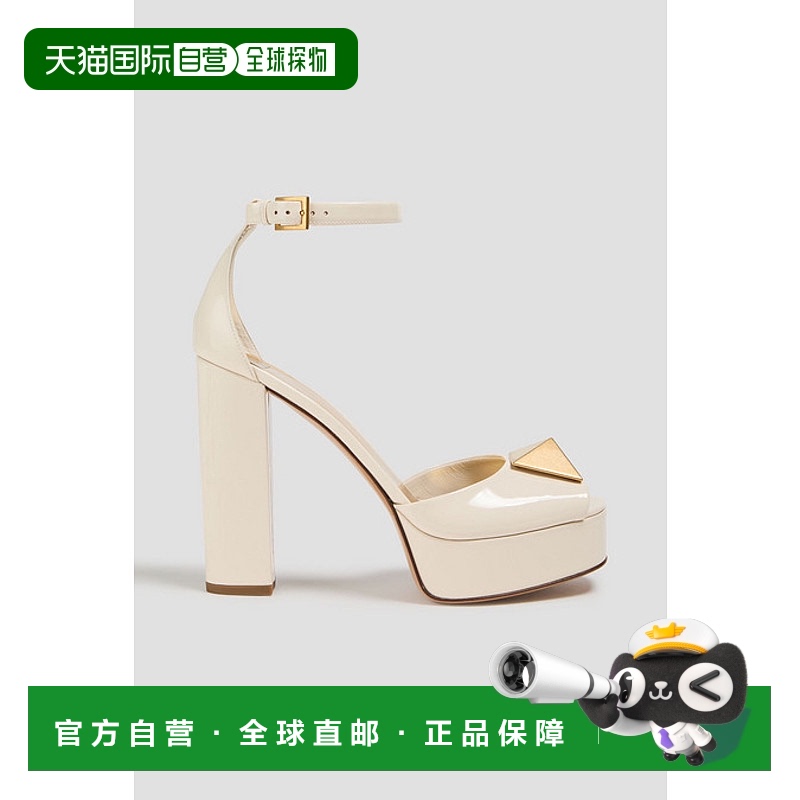 香港直邮valentino 华伦天奴 女士 One 铆钉漆皮防水台凉鞋 W2S0E