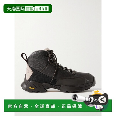 香港直邮1h可退 Roa 男士 Andreas 绒面革橡胶边皮质登山靴 NBUW1