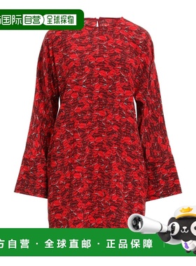 香港直邮valentino 华伦天奴 女士 真丝连衣裙 red红色 舒适时尚