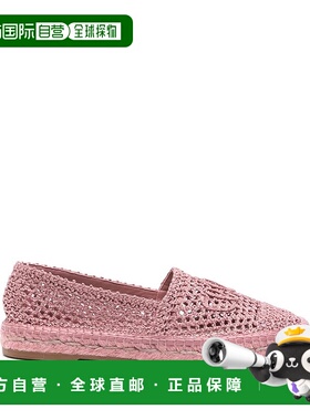 香港直邮Chloe 蔻依 女士 Isla 徽标细节一脚蹬帆布鞋 CHC25U10MR