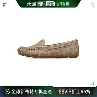 一脚蹬懒人鞋 香港直邮COACH 女士牛皮乐福鞋 豆豆鞋 C0744