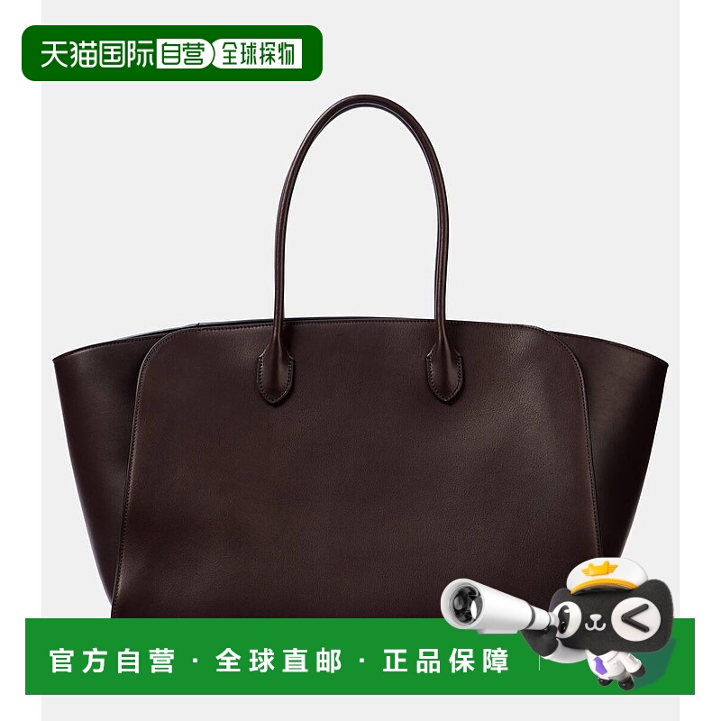 1h可退 香港直邮The Row 女士 Marlo 大号皮革手提包 brown棕色