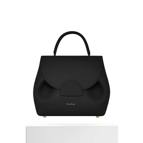 Сумка на плечо POLENE Numero Un Nano телесного цвета из шагреневой кожи теленка самообслуживания, европейская прямая рассылка