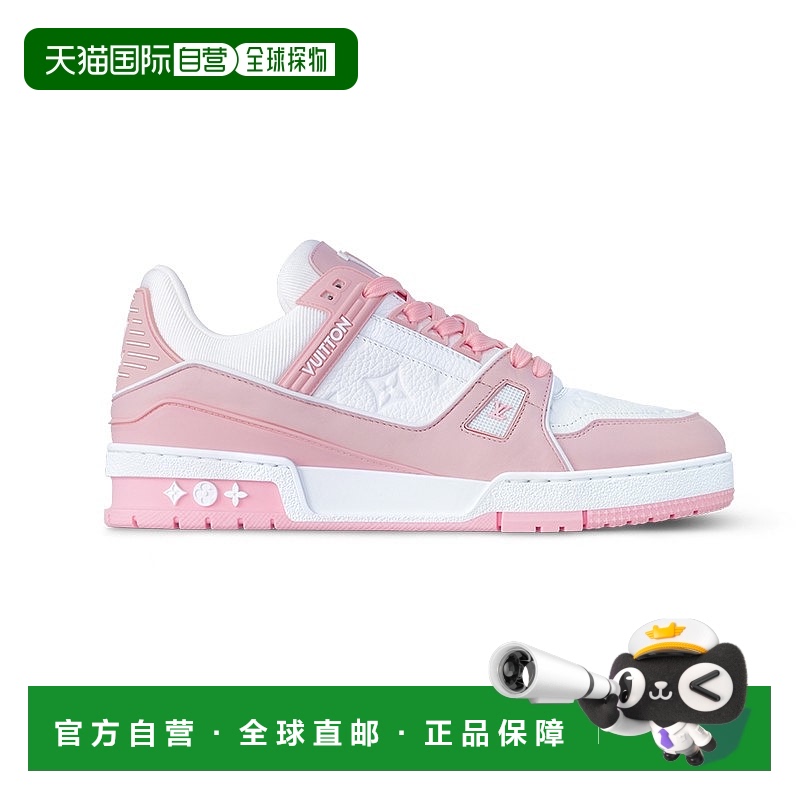 自营1h可退 欧洲直邮LV路易威登24新款 女士粉色牛皮革鞋面橡胶鞋