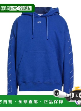 香港直邮off-white 男士 连帽运动衫 blue蓝色 舒适时尚