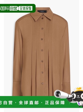 1h可退 香港直邮JOSEPH 约瑟夫 女士 Lili 褶裥羊毛混纺衬衫 JF00