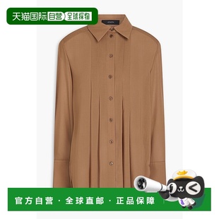 香港直邮JOSEPH 褶裥羊毛混纺衬衫 约瑟夫 Lili JF00 女士 1h可退