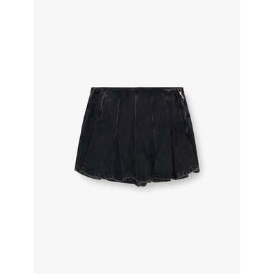 香港直邮Diesel 迪赛 女士 DE-ROX 褶裥牛仔短裤 A20654068KE02