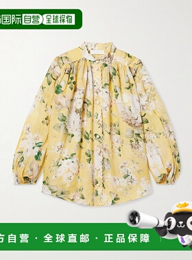 1h可退 香港直邮ZIMMERMANN 女士 长袖印花衬衫 0765TRS25泡泡袖