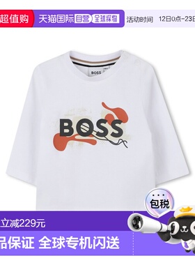 1h可退 香港直邮BOSS 波士 婴儿 T恤童装 J52472B10P white白色