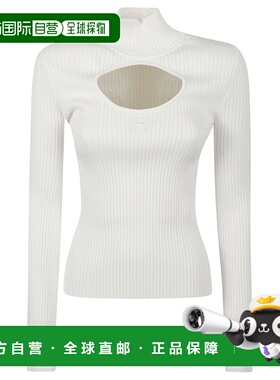 1h可退 香港直邮Courreges 女士 白色针织衫 423MPU111FI0001