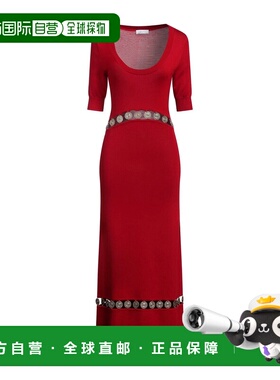 1h可退 香港直邮Rabanne 女士 长款连衣裙 red红色 舒适时尚