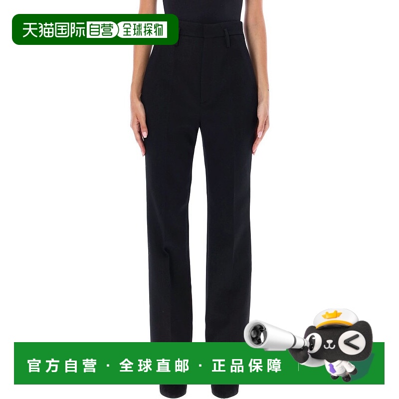 1h可退 香港直邮Saint Laurent 圣罗兰 女士 高腰羊毛休闲裤 6982