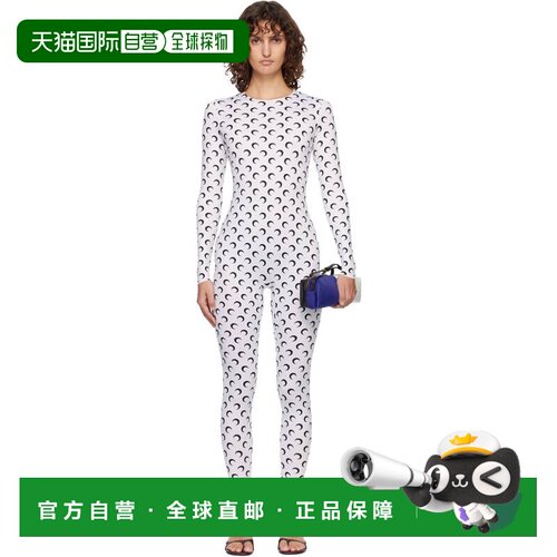1h可退 香港直邮Marine Serre 女士 白色 Recycled Jersey Moon