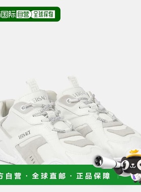 香港直邮versace 范思哲 女士 Galaxia 山羊皮边皮质运动鞋