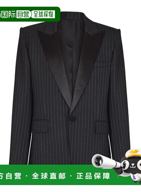 1h可退 香港直邮Balmain 细条纹西装外套 FH0SE465MH97
