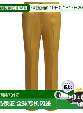 1h可退 香港直邮Herno 女士 亚麻布棉质长裤 PT000204D17157裤子